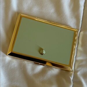 Kate Spade Gold and Mint Green Card Case